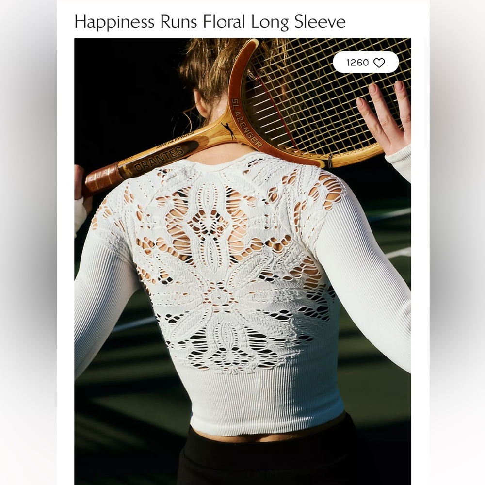 NWOT Free People Happiness Runs Floral Long sleeve